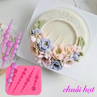 Khuôn silicon Chuỗi Hạt làm bánh rau câu 4D