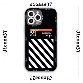 Ốp lưng iphone và samsung xiaomi oppo cạnh vuông Jicase logo off-white