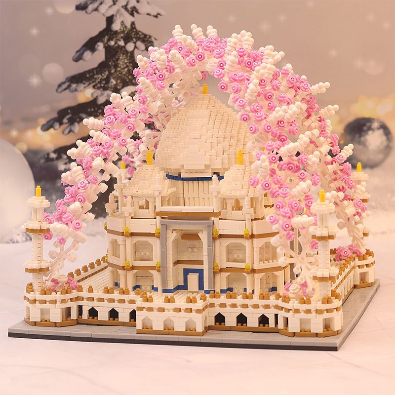 Tương thích với Lego Taj Mahal khối xây dựng cho người lớn khó khăn lớn Disney lâu đài nam và nữ đồ chơi lắp ráp quà tặn