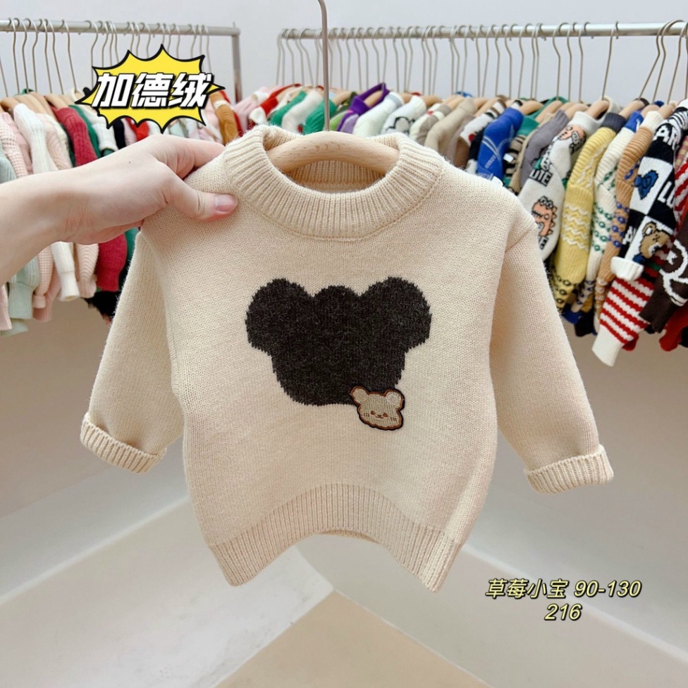 Áo Sweater Lông Cừu phong thái korea đẹp tươi trang điểm trờ đông 2022 AMBB KIDS