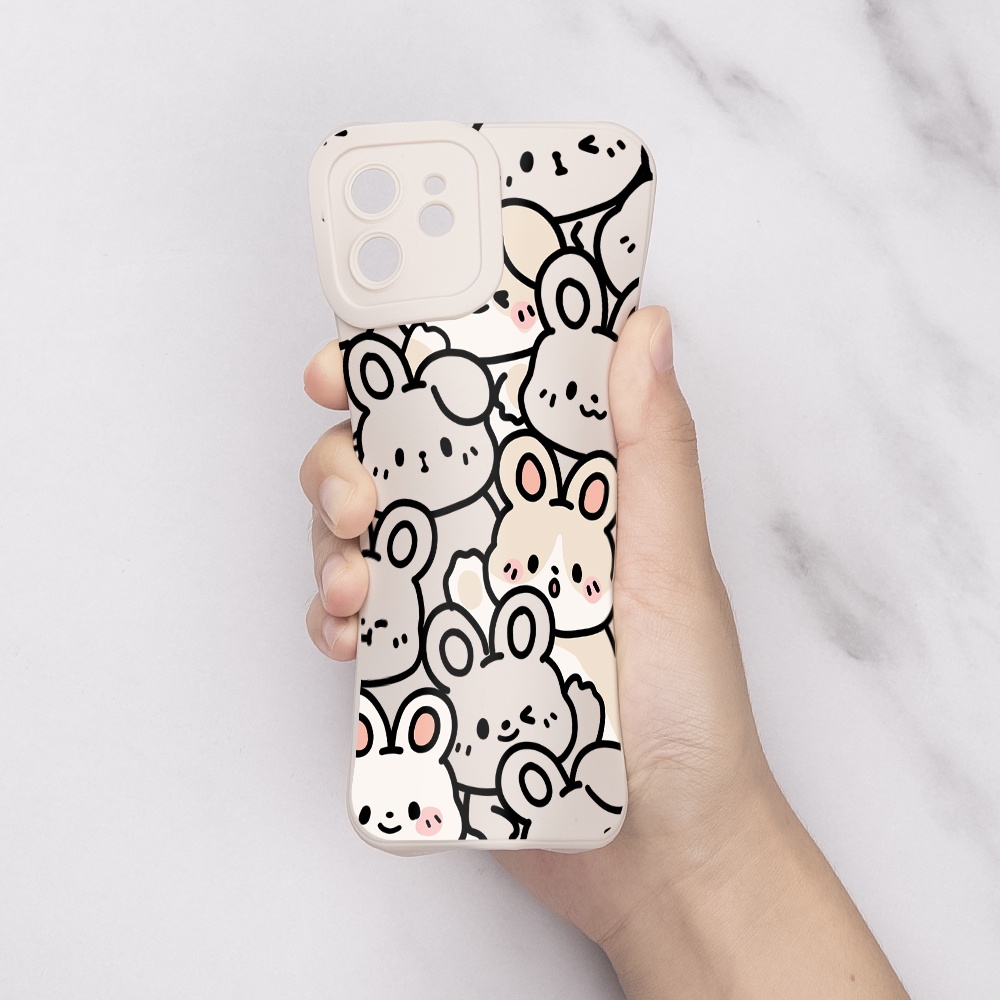 Ốp Điện Thoại TPU Hình Thỏ Cho VIVO Y12S Y12 Y20 Y91C Y21S Y21 Y15S V9 V20 Y15 Y17 Y30 Y50 Y15A Y12A Y20i Y20S #Ty023