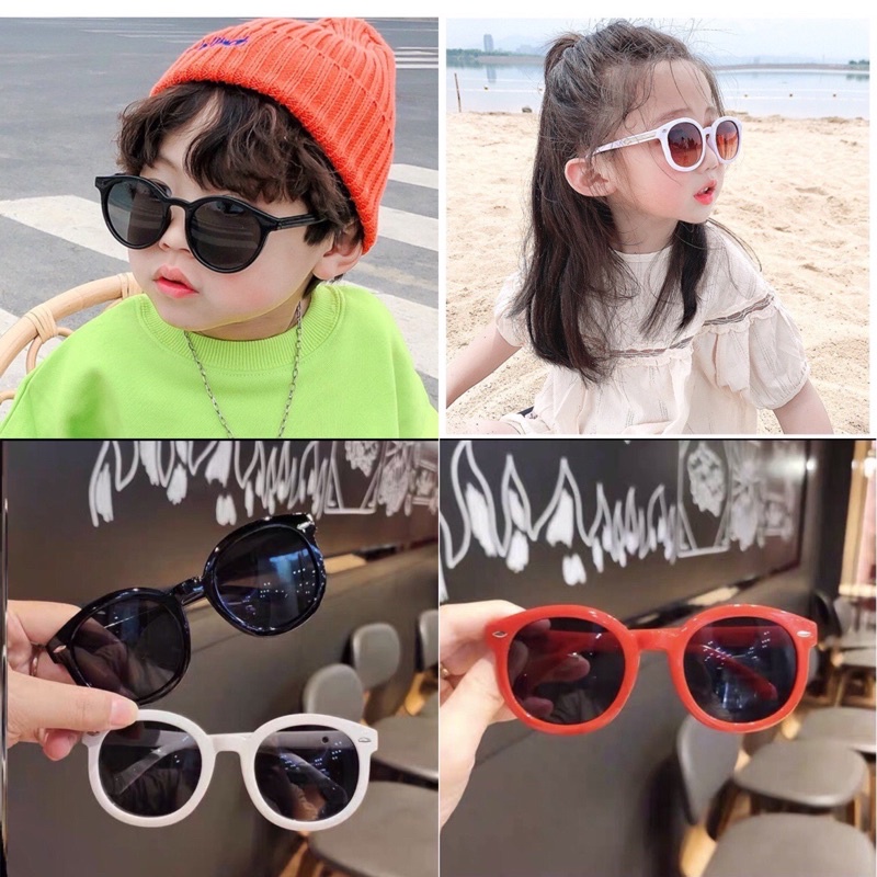 Kính râm trẻ em khung tròn mũi tên chống tia UV Dương kids