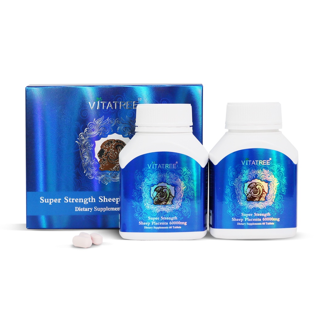 (DATE 2025) Nhau Thai Cừu Vitatree 60000mg Hộp 120 Viên Úc
