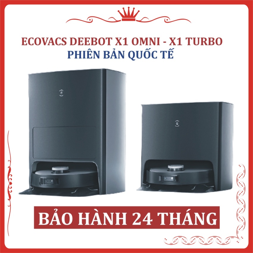 Robot Hút Bụi Lau Nhà Ecovacs Deebot X1 OMNI và Ecovacs Deebot X1 TURBO - BẢN QUỐC TẾ - BẢO HÀNH 24 THÁNG-Chính Hãng