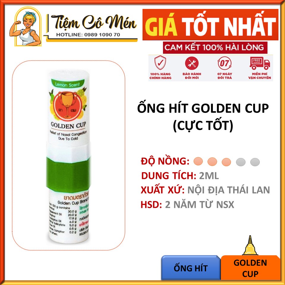 ỐNG HÍT THÔNG MŨI 2 ĐẦU GOLDEN CUP NỘI ĐỊA THÁI LAN - HÀNG CHÍNH HÃNG