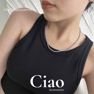 [HOẢ TỐC 1H] Dây chuyền/ Vòng cổ titan thiết kế không gỉ hoạ tiết đơn giản tinh tế Mikka Ciao