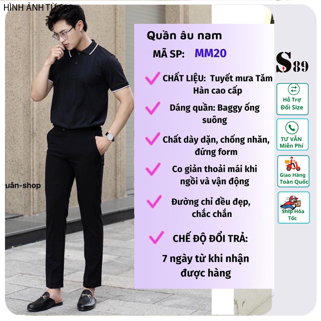 Quần tây nam T-Max nhiều màu vải co giãn nhẹ dể phối đồ - thơi trang nam trẻ trung căn bản S89