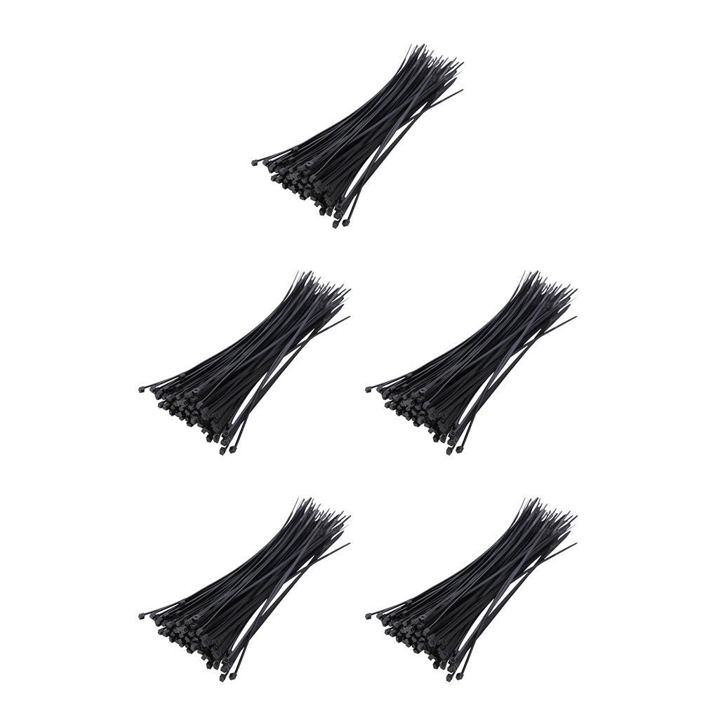 1 / 2 / 3 / 5 Dây Rút Nhựa Nylon Tự Khóa 3x150mm Màu Đen Có Thể Tái Sử Dụng