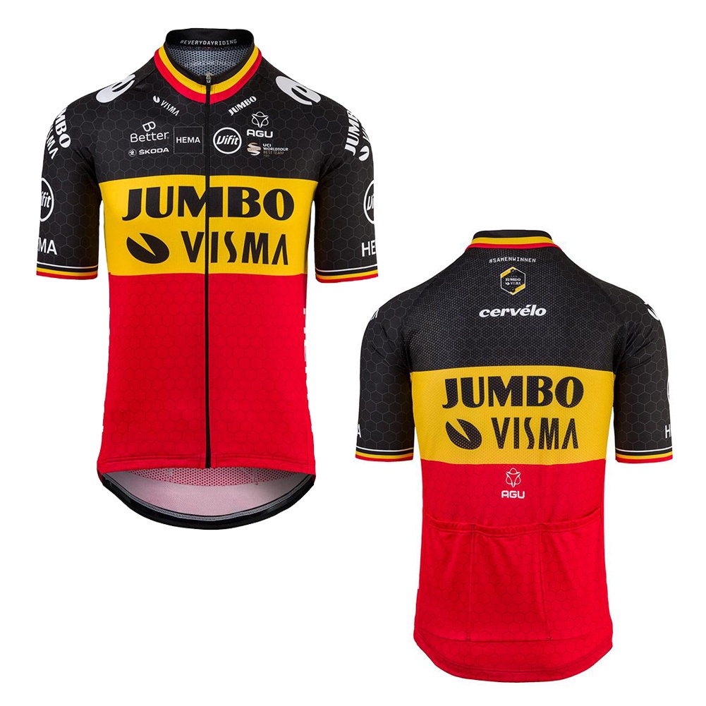 Áo Thun Tay Ngắn CBOX AAA Grade Pro Jumbo-Visma Thời Trang Chạy Xe Đạp Cho Nam