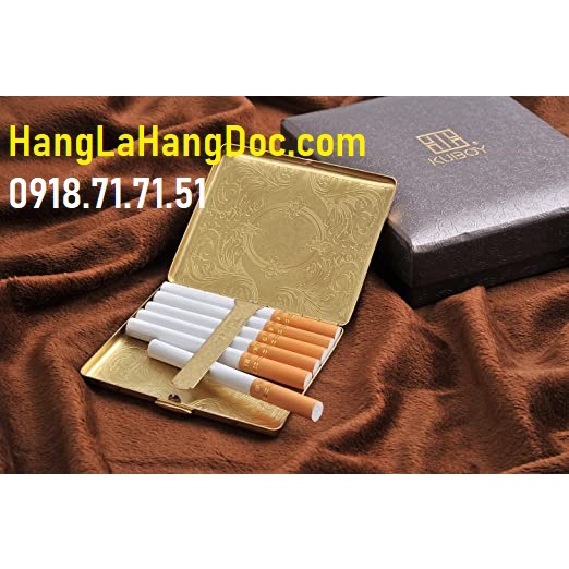 Hộp đựng thuốc lá Kuboy KC6-08 bằng đồng thanh lịch
