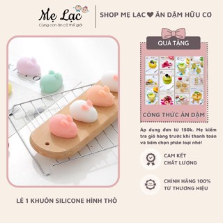 Khuôn silicone thỏ lợn làm bánh, thạch, đậu hũ cho bé ăn dặm