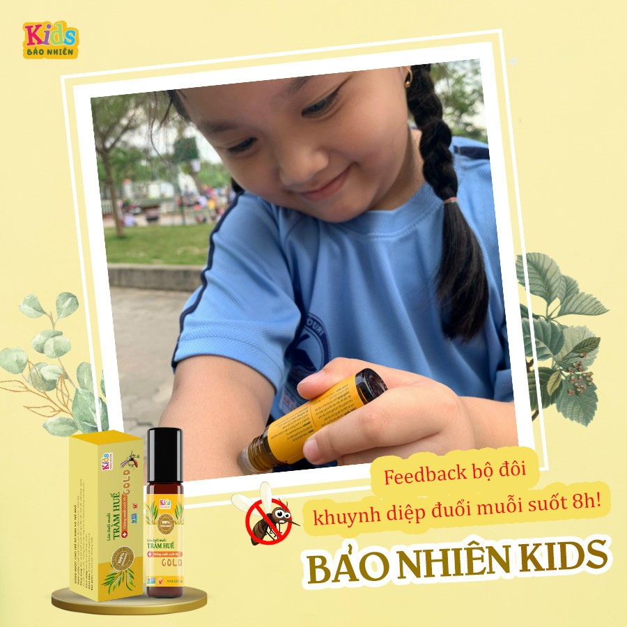Bảo Nhiên Kids. Thanh lăn xua muỗi tràm/ khuynh diệp/Tinh dầu tràm 20ml