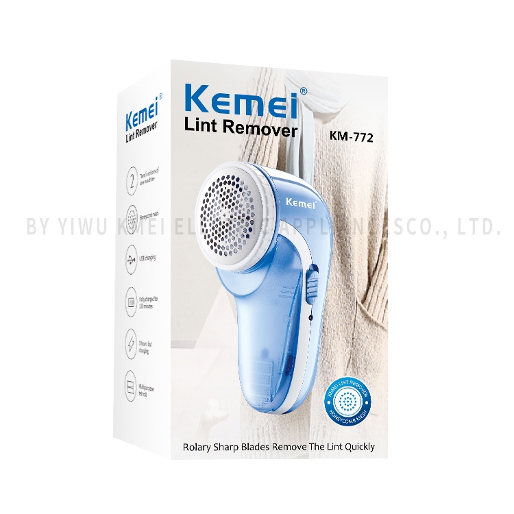 Máy Cắt Lông Xù Quần Áo Sạc Pin Tiện Lợi Kemei KM 772