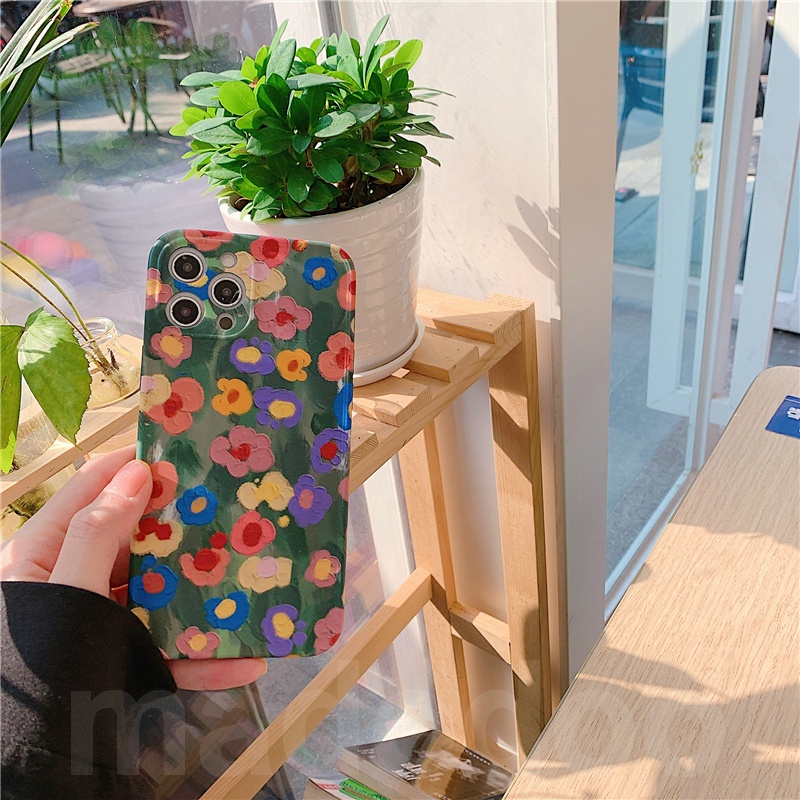 For IPhone 14 Plus 13 Pro Max 12 11 ProMax Mini X Xs Xr 6 6s 7 8 Plus 6+ 6s+ 7+ 8+ Xsmax 14Promax 13Promax 12Promax 11Promax ins Cute Fine Hole Retro Tpu Shockproof Soft Phone Case MDD 21