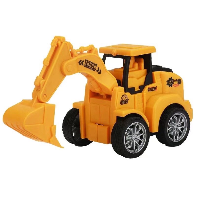 Xe ô tô đồ chơi chạy cót 8 xe công trường - Đồ chơi trẻ em trí tuệ