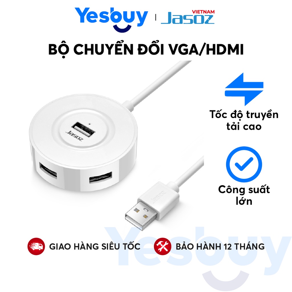 HUB 4 cổng USB 2.0 JASOZ F101 - Hàng chính hãng - Bảo hành 18 tháng.