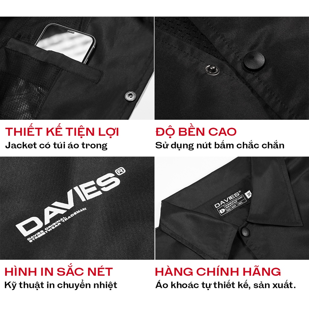 Áo khoác dù form rộng nam nữ nhiều màu basic Jacket local brand DAVIES Essential| D25-AK6