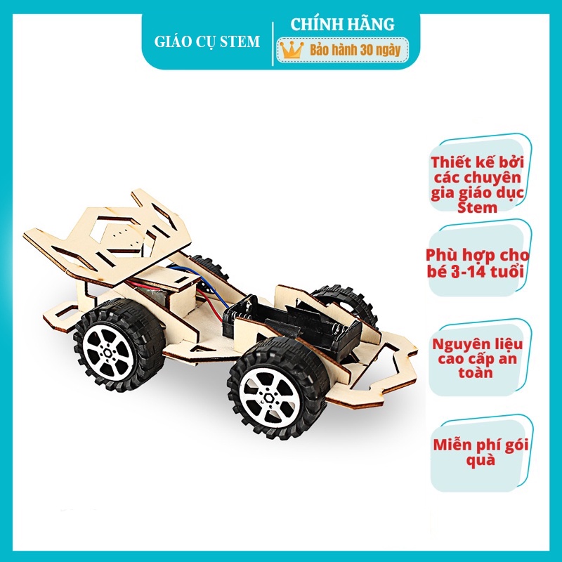 Đồ Chơi STEM - Bộ Lắp Ghép Mô Hình Xe Đua, Xe Ôto Bằng Gỗ