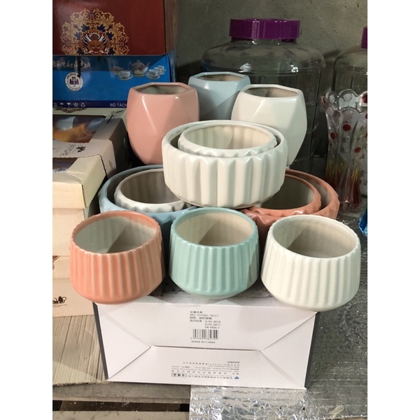 Chậu gốm sứ để bàn
