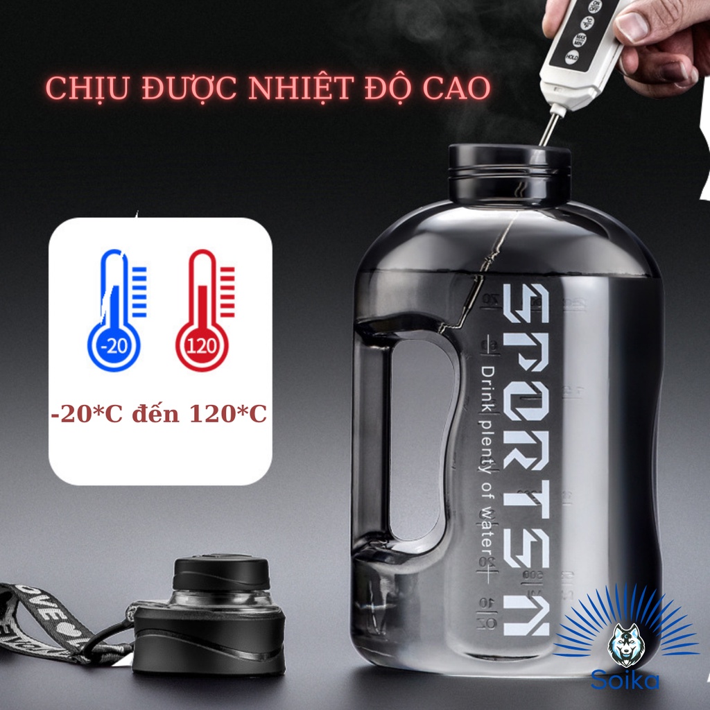 Bình Đựng Nước Chịu Nhiệt Độ Cao SOIKA 1.7L Và 2.7L Free BPA SW01 | BigBuy360 - bigbuy360.vn