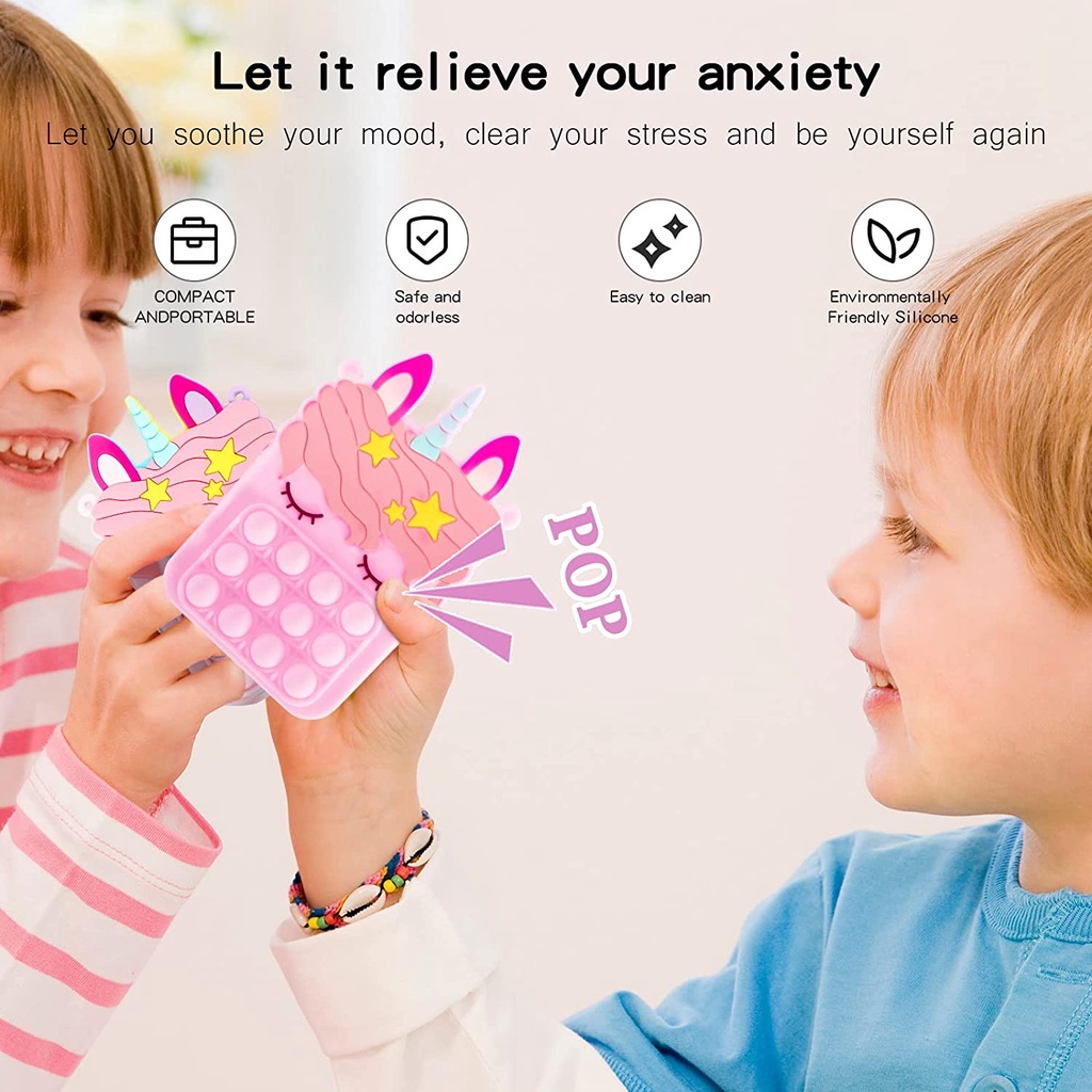 Túi Đeo Chéo Vai Hình Đám Mây Cầu Vồng Đồ Chơi Giảm Căng Thẳng Cho Bé Gái