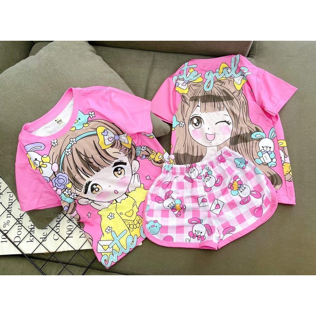 Bộ đồ Đùi Bé Gái in hình 3D (8-40Kg) chất liệu mềm mịn thoáng mát được các bé gái yêu thích Bán Chạy Nhất