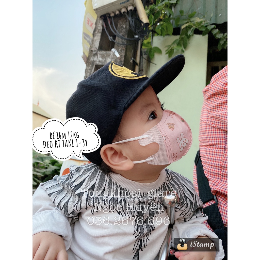 Combo 10- 50 Chiếc Khẩu Trang Y Tế Trẻ Em 5D Taki In Hình Hoạ Tiết Cho Bé Từ 1 Đến 8 Tuổi
