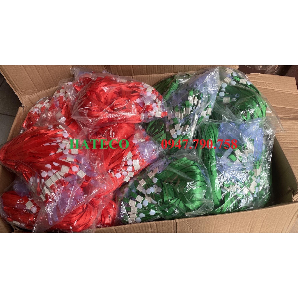 DÂY ĐEO THẺ NHÂN VIÊN, HỌC SINH ,Dây đeo thẻ lụa móc nhựa - dây đeo thẻ nhân viên - Dây lụa