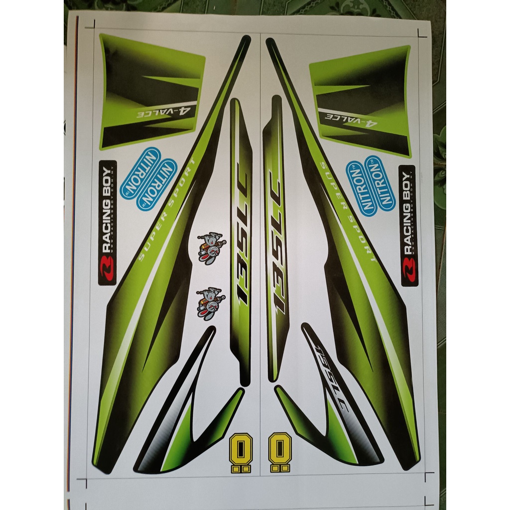 Tem rời ex 2010 135LC xanh non đen