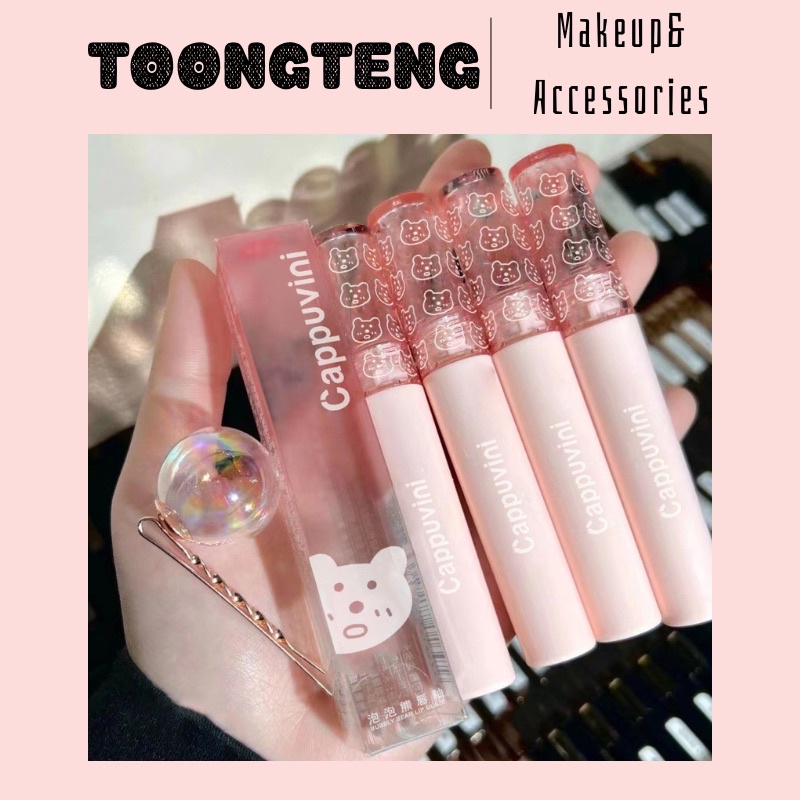 Son tint Gấu tráng gương Cappuvini lâu trôi màu tự nhiên không cần makeup phù hợp học sinh