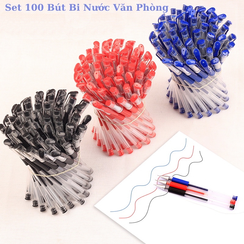 Combo 10 Bút Bi Nước - Êm Tay, Không Lem Mực, Viết Siêu Thích - Giá Rẻ