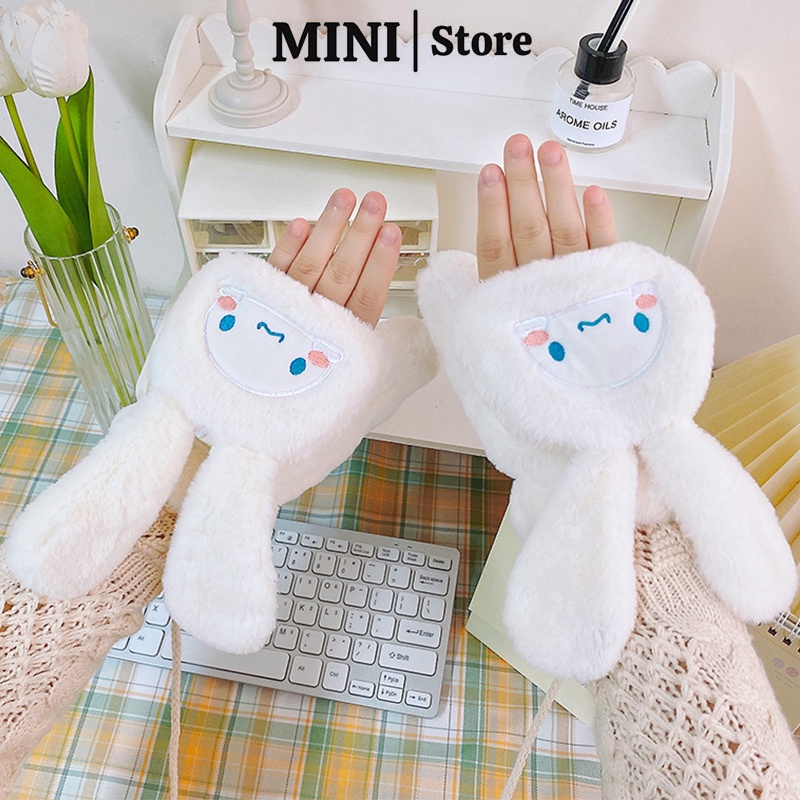 Găng tay len nữ MINI bao tay len nam nữ lông cừu giữ ấm muà đông thời trang đẹp dễ thương
