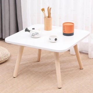 Bàn trà sofa ngồi bệt hình vuông chân gỗ sồi bàn trà gỗ IGA GP75