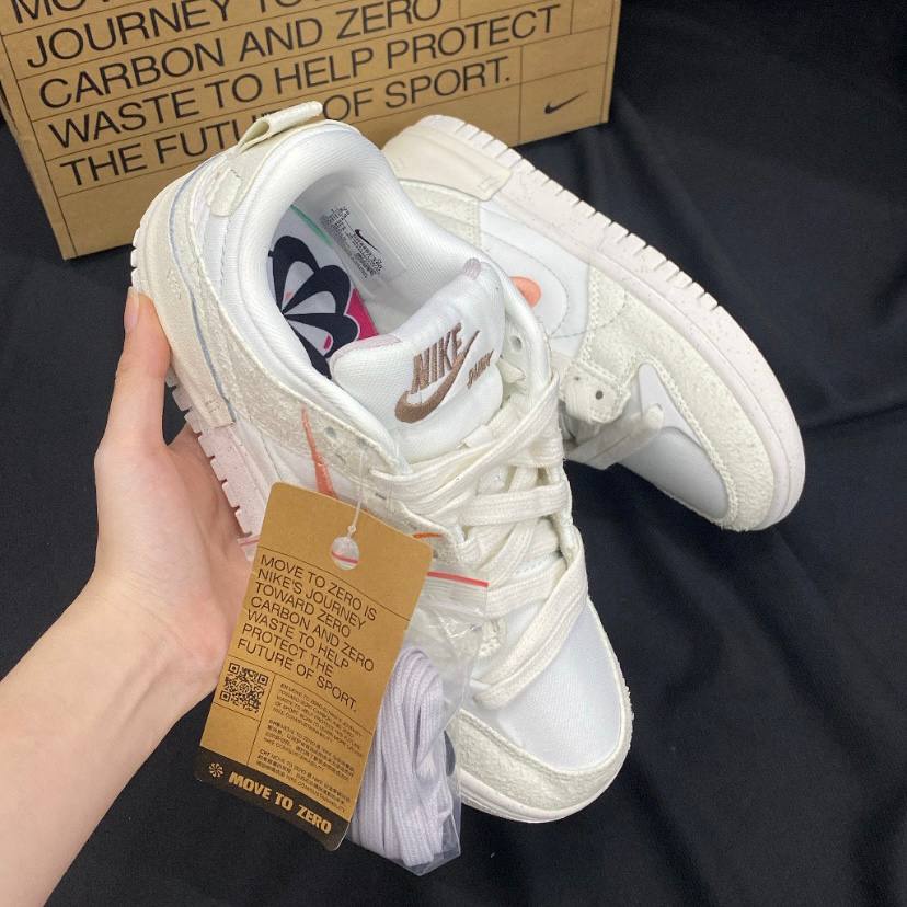 Giày SB Dunk Low Disrupt 2 Pale Ivory màu kem - Bản cao cấp Fullbox và phụ kiện