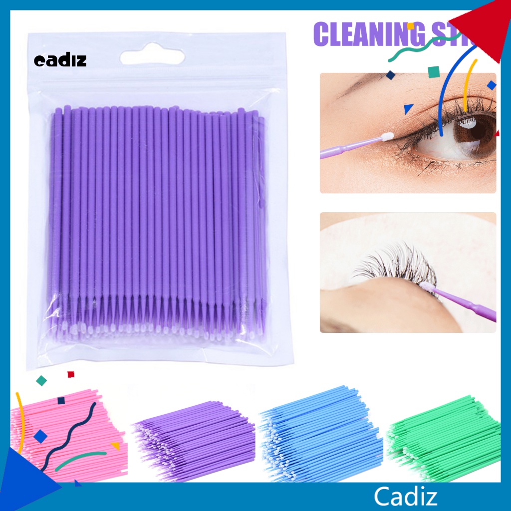 Hộp 200 Tăm Bông Cotton Nhẹ Dùng Một Lần Cho Trang Điểm Lông Mi / Lông Mi