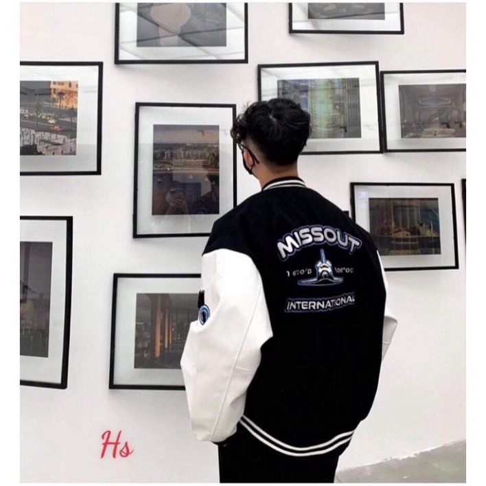 F8 Áo Khoác Nam Nữ, Áo Bomber Chữ M Chất Nỉ Phối Tay Da Siêu Đẹp BiluxOfficial