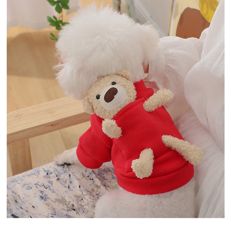 Áo Nỉ In Hình Gấu Teddy Dễ Thương Cho Thú Cưng