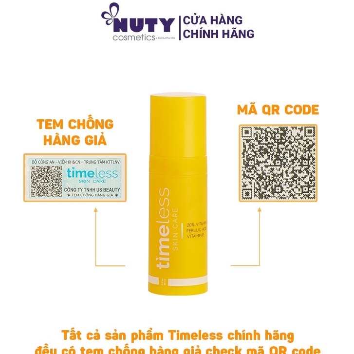 Tinh Chất Dưỡng Sáng Da ‪‬Timeless 20% Vitamin C + Vitamin E + Ferulic Acid Serum (30ml)
