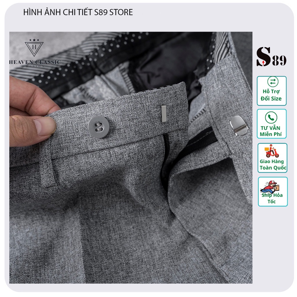 Quần tây âu nam T- Max  đẹp form ôm hàn quốc màu xám tiêu