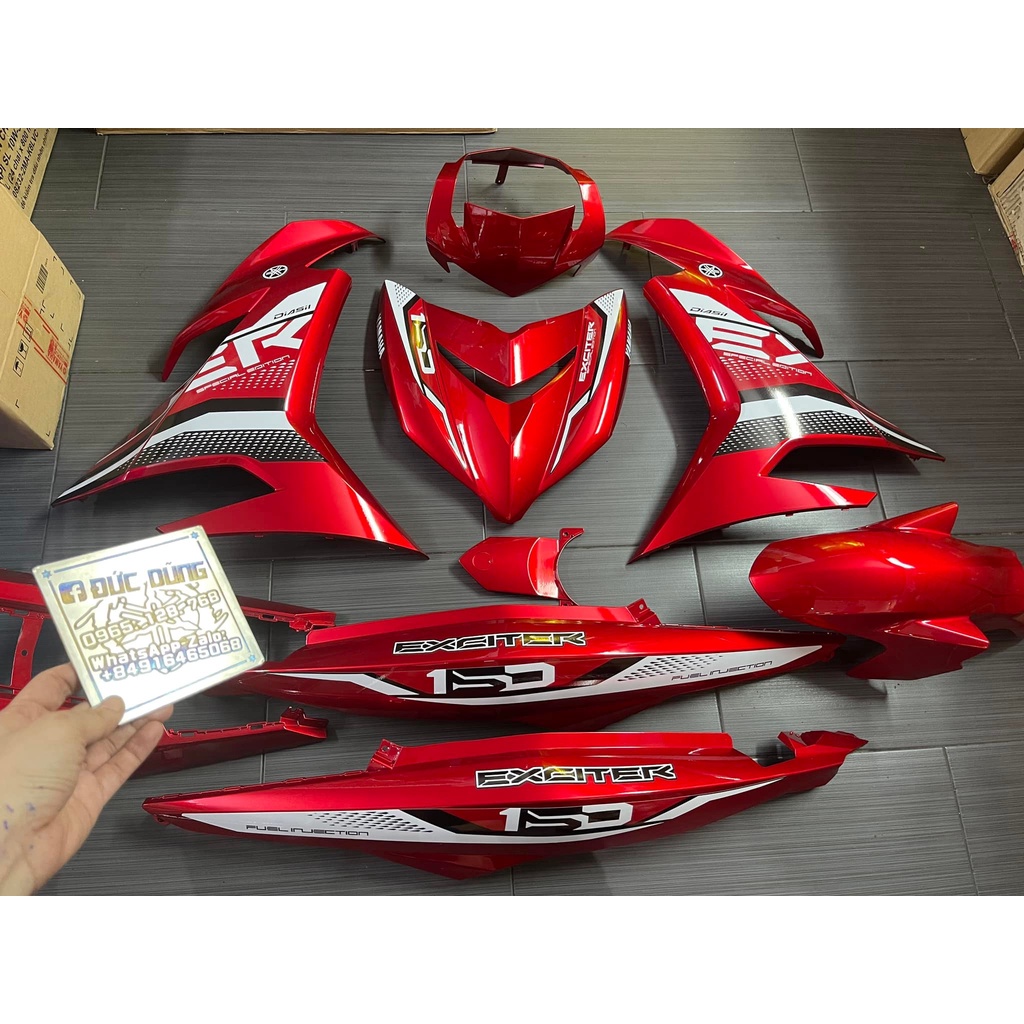 Dàn áo Ex 150 đỏ candy 2017 nhiều mẫu tem đẹp