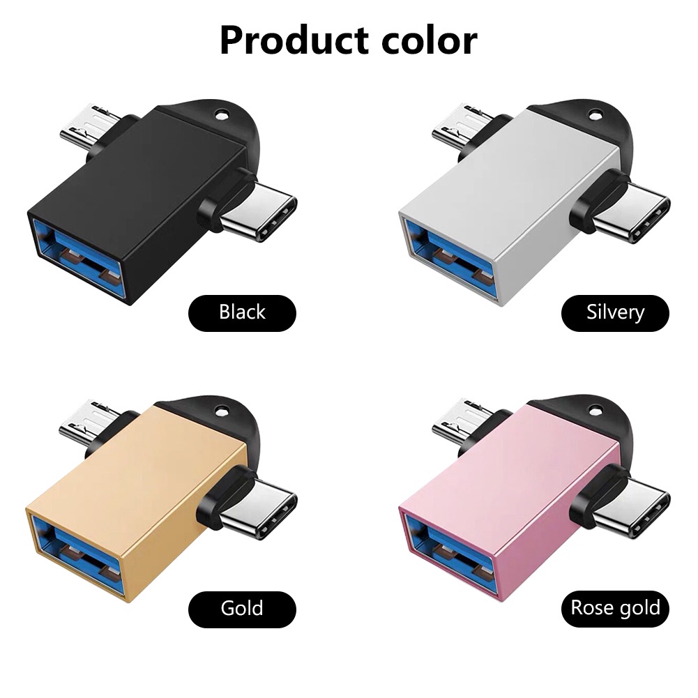 Đầu Chuyển Đổi OTG Type C 2 Trong 1 Micro Usb C 3.0 Cho Điện Thoại Android Samsung