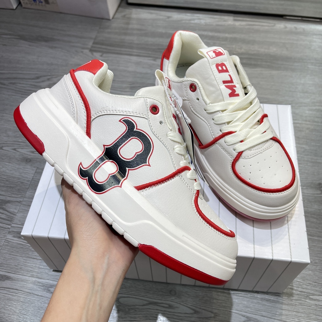 Giày MLB Chunky Liner chữ B Màu đỏ_MLB đỏ Cổ Thấp Cực Kỳ chất cho nam nữ dễ phối đồ