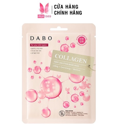 Mặt Nạ giấy Collagen Chống lão hóa, tái tạo da Hàn Quốc Dabo Collagen First Solution 22g x 10 miếng