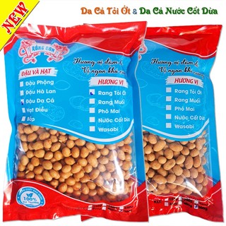Combo 1kg: 500g Đậu Phộng Da Cá Tỏi Ớt - 500g Đậu Phộng Nước Cốt Dừa (2 Túi) Rồng Con