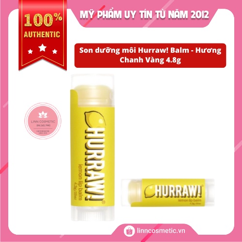 Son dưỡng môi Hurraw! Balm - Hương Chanh Vàng 4.8g
