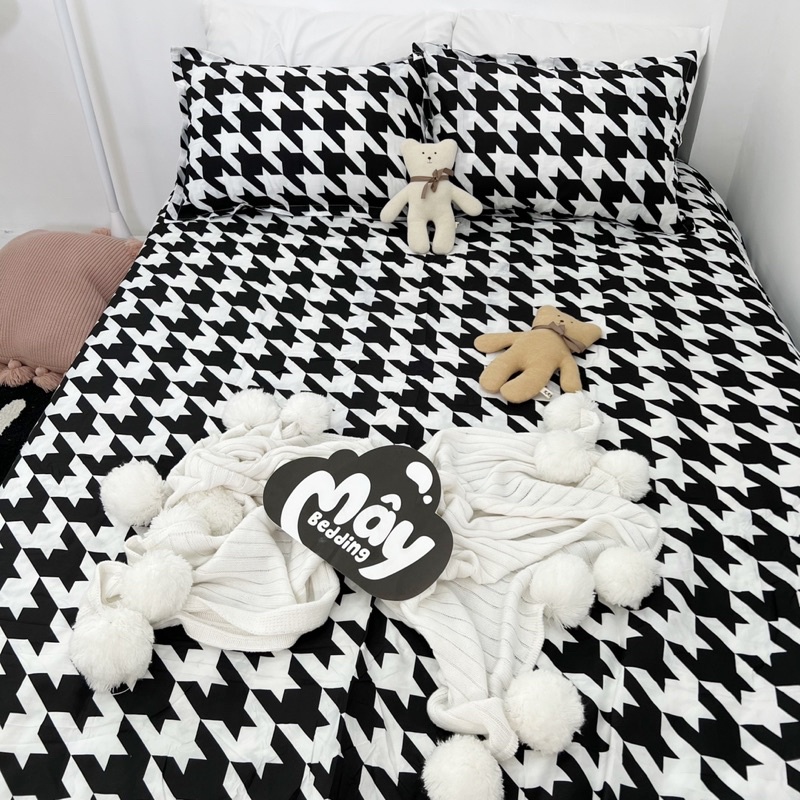 Bộ ga gối Cotton Poly màu hồng thỏ gấu bear ngựa pony MÂY BEDDING | BigBuy360 - bigbuy360.vn