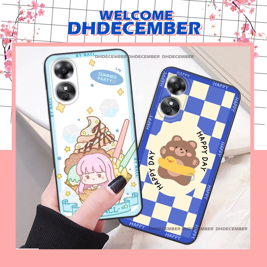 Ốp lưng Oppo A17 2022 in hình 3D gấu mới nhất - sang - chảnh - ĐẸP- BỀN