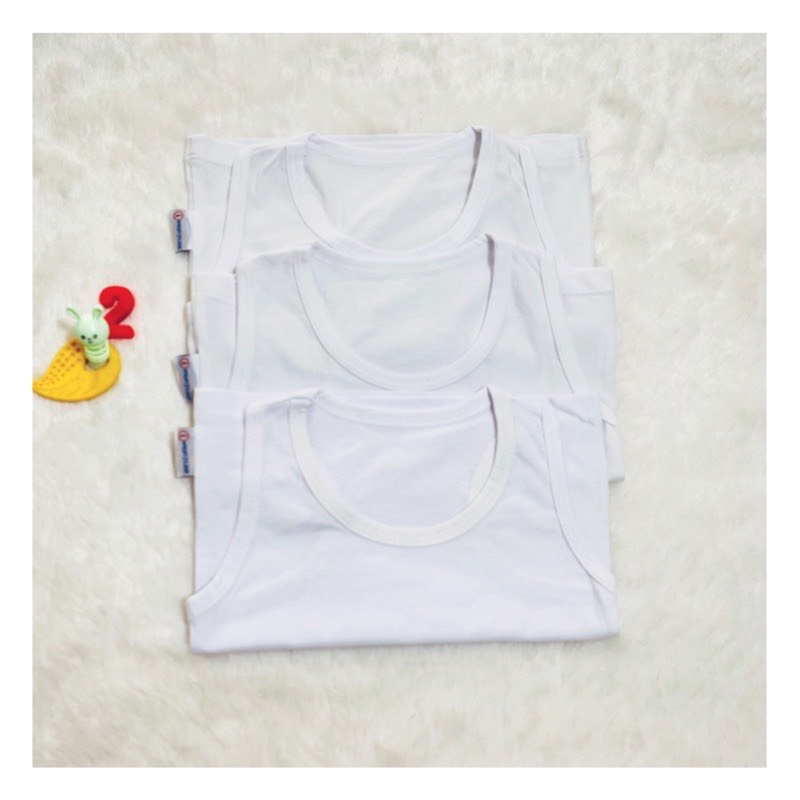 . Áo 3 lỗ trắng cotton cho bé chất mịn đẹp