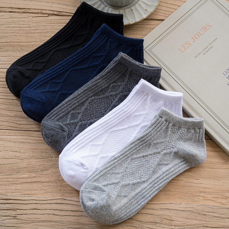 Tất Nam Nữ Cổ Ngắn Phong Cách Hàn Quốc Chất Liệu Cotton Ôm Chân Kháng Khuẩn Khử Mùi 88343