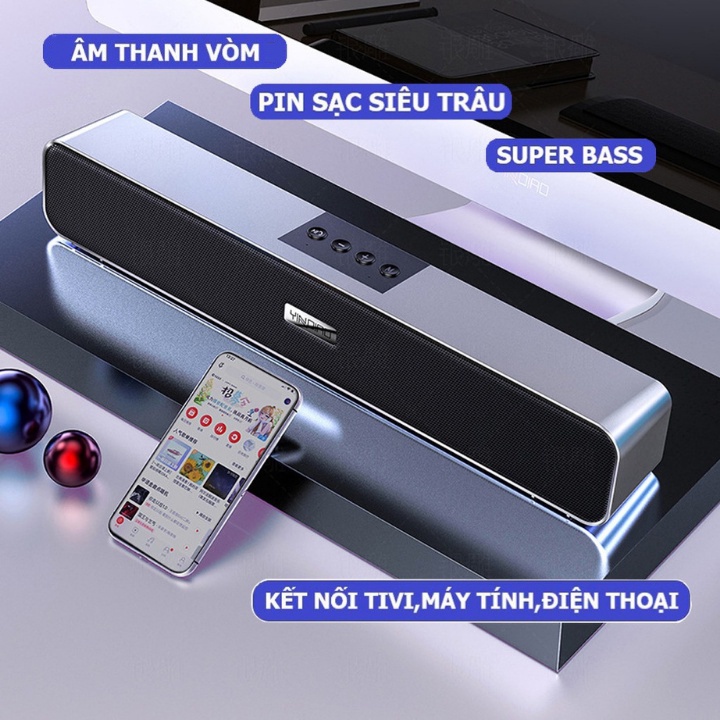 Loa Bluetooth Không Dây A36 PRO Cao Cấp, Tặng Kèm Jack AUX 3.5, Bass Cưc Mạnh Âm Thanh Siêu Đã Tương Thích Mọi Thiết Bị